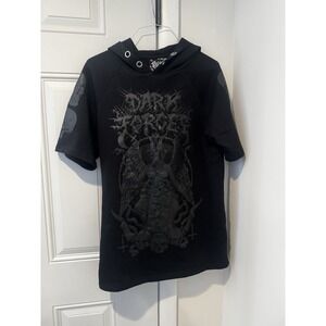 Killstar‎ Fiend Dark Forces Baphomet Black Hoodie SS Unisex XS Skulls Goth Punk